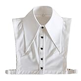 DNLKWGO White Dickey Collar Half Shirt - Detachable False Collar Blouse for Women