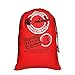 Sweetdecor 6 Pack Santa Sack Personalized Bags for Gifts Large Drawstring Canvas Burlap Bag Drawstring Delivery Extra Large Size 27.5