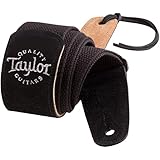 Taylor Guitars Web/Suede Strap, Black/2 Clr Logo