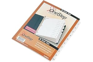 Cardinal by Tops Products OneStep Index System, 10-Tab, Numbered, White, 1 Set (61013CB)