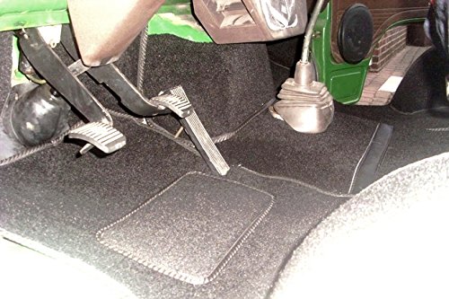 T3 Bus Diesel Auto Teppich Komplettes Set Schlingenware Schwarz