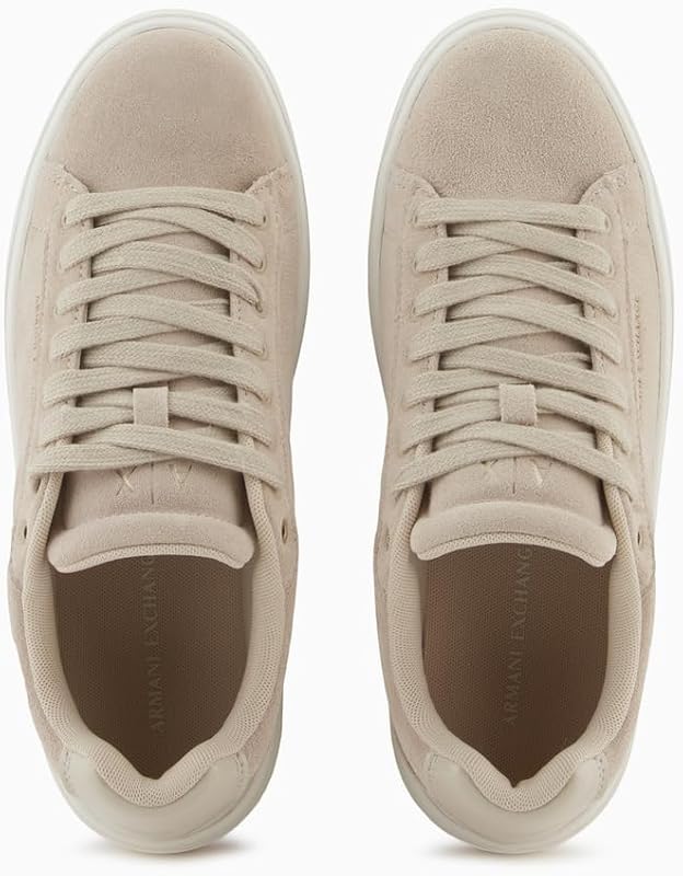 Zapatillas de Piel para Mujer London, con Logotipo Dorado, Arena, 36 EU