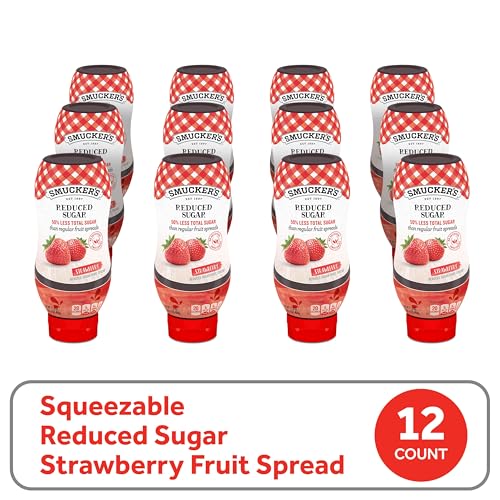 SMUCKER’S REDUCED SUGAR STRAWBERRY SQUEEZABLE FRUIT SPREAD, 17.4 OUNCES