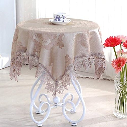 Jinsen Classic Linen Cotton Printed Tablecloth Dustproof Rectangular Table Cloth Wedding Party Hotel Table Cover,Assorted Size 130x180 cm (52x72 inch)