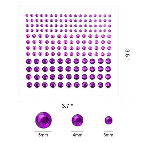 Rhinestone Stickers,Self-Adhesive Rhinestones,DIY Self Adhesive Gem Rhinestone Embellishment Stickers,Ideal for Face,Body,Carnival,Crafts&Embellishments (15 Sheets) - Thumbnail 2