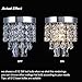 Floodoor Crystal Chandelier,Mini Modern Flush Mount Ceiling Light 5.9 Inches Diameter for Bedroom,Hallway,Kitchen,Dining Room,Living Room