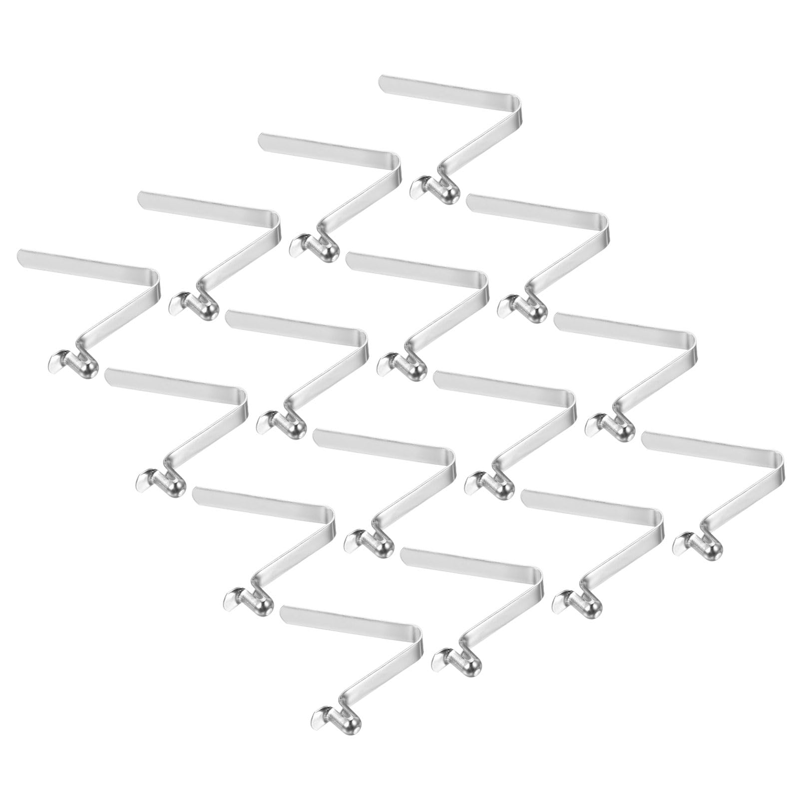 PATIKIL 6.5x4mm Kayak Paddle Snaps, 16 Pack Tent Pole Clips Steel V Shaped Single Pin Push Button Spring Clips Lock Tube Pole Clips for Camping Awning