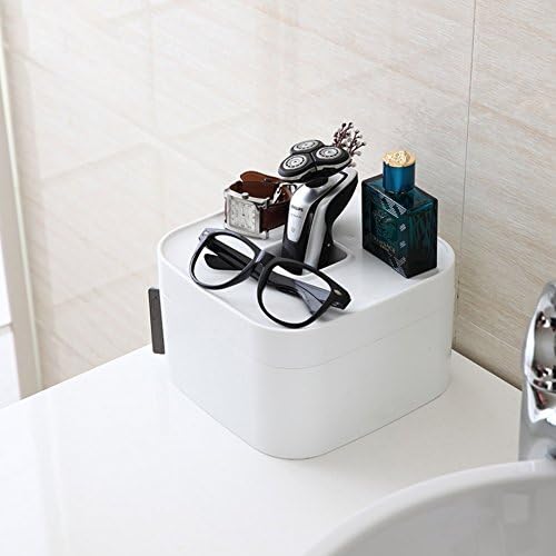 Creative desktop makeup storage box multifunction rotating desktop storage box plastic storage box-A