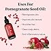 Pomegranate Seed Oil for Skin Repair - Cold Pressed and Pure Rejuvenating Oil for Skin, Hair and Nails - 2 Ounces - Eve Hansen
