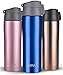 MIRA Stainless Steel Insulated Travel Car Mug | Leak & Spill Proof, Flip Lid with Lock & Handle | Double Wall Vacuum Insulated Coffee & Tea Mug Keeps Hot or Cold | 16 Oz (475 ml) | Blue