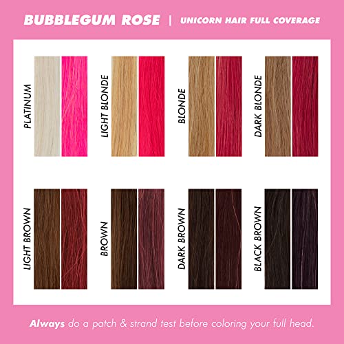 Lime Crime Unicorn Hair Dye Full Coverage, Bubblegum Rose (Rose Pink