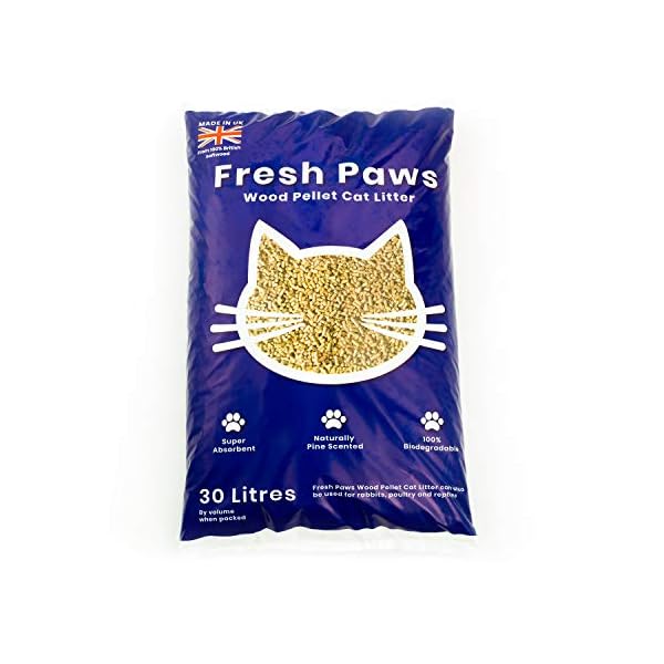 Fresh-Paws-Premium-Wood-Pellet-Cat-Litter-30-L Fresh Paws Premium Wood Pellet Cat Litter, 30 L