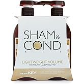 Saryna Key Damage Repair Light Shampoo & Conditioner Set – Lightweight Anti-Frizz Care with Shea Butter | Sulfate-Free Formula for Thin Hair | 16.9 oz Each
