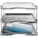 MyGift 3-Tier Vintage White Wood & Metal Document Tray