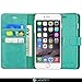 Caseen iPhone 6 Plus Case, OTTIMO Apple iPhone 6S Plus Wallet Case Cover [Synthetic Leather][Kickstand][Card Pocket] Slim Cash Card Case Cover for Apple iPhone 6 Plus / 6S Plus - Teal