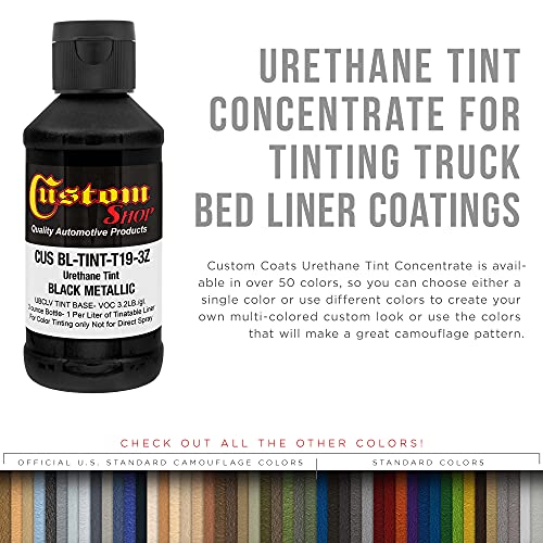 Custom Coat 3 Ounce (Black Metallic Color) Urethane Tint Concentrate