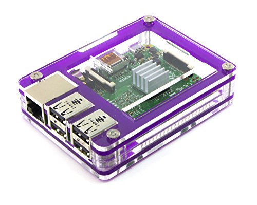 Zebra Case - Raspberry Pi 3, Pi 2 and B+ (Purple Grapeshot) with Heatsinks ~ C4Labs