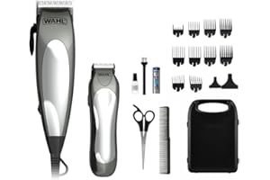Wahl Canada Deluxe Groom Pro Hair Clippers for Men – Complete Hair Cutting Kit with Corded Clipper, Touch-Up Trimmer, 10 Guid