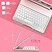 New iPad Pro 10.5 Keyboard Case,iLuen Protective Ultra Slim Shell Folio Stand Auto Sleep/Wake Case with 7 Colors Backlit Wireless Bluetooth Keyboard for 2017 iPad Pro 10.5 Model A1701/A1709(Rose Gold)