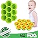 CrazyLynX Silicone Ice Cube Trays with Lids, Ice Trays Molds with 10 Large Ice Balls, BPA Free FDA Food Grade Silicone, Flexible Reusable for Baby Food Whiskey Drinks Liquids Storage Container (Green)