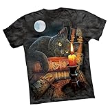 Full Moon Halloween Cat T-shirt