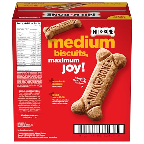 MILK-BONE ORIGINAL DOG TREATS BISCUITS FOR MEDIUM DOGS, 10 POUND