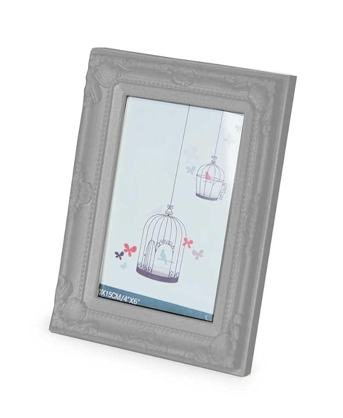 Ornate FreeStanding Photo Frame 6 x 4 Grey Amazon.co.uk Kitchen & Home
