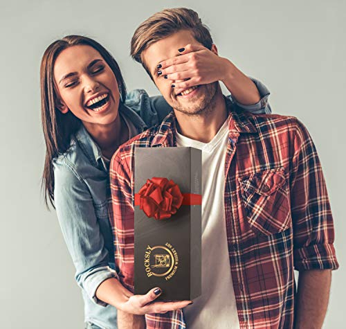 ROCKSLY Whiskey Stones Gift Set with Stand | Handcrafted Whiskey Glass Set Granit Whiskey Rocks for Perfect Drink | Whiskey Gift Set & Whiskey Kit | Best Whisky Stones Glass Set for Men dad (Mahogany) - Image 5