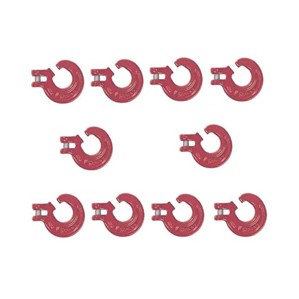 10 Stück Schlinghaken 8mm als Spar-Set , Kuppelschlitzring, Rückekette, Chokerkette