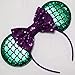 CLGIFT Ariel Mickey Ears, Ariel Ears, Littler Mermaid Ears, Little Mermaid Mickey Ears, Purple Minnie ears