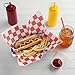 1000 Pack - Food Basket Liner - Deli Sandwich Wraps Paper - Checkered (Red)…