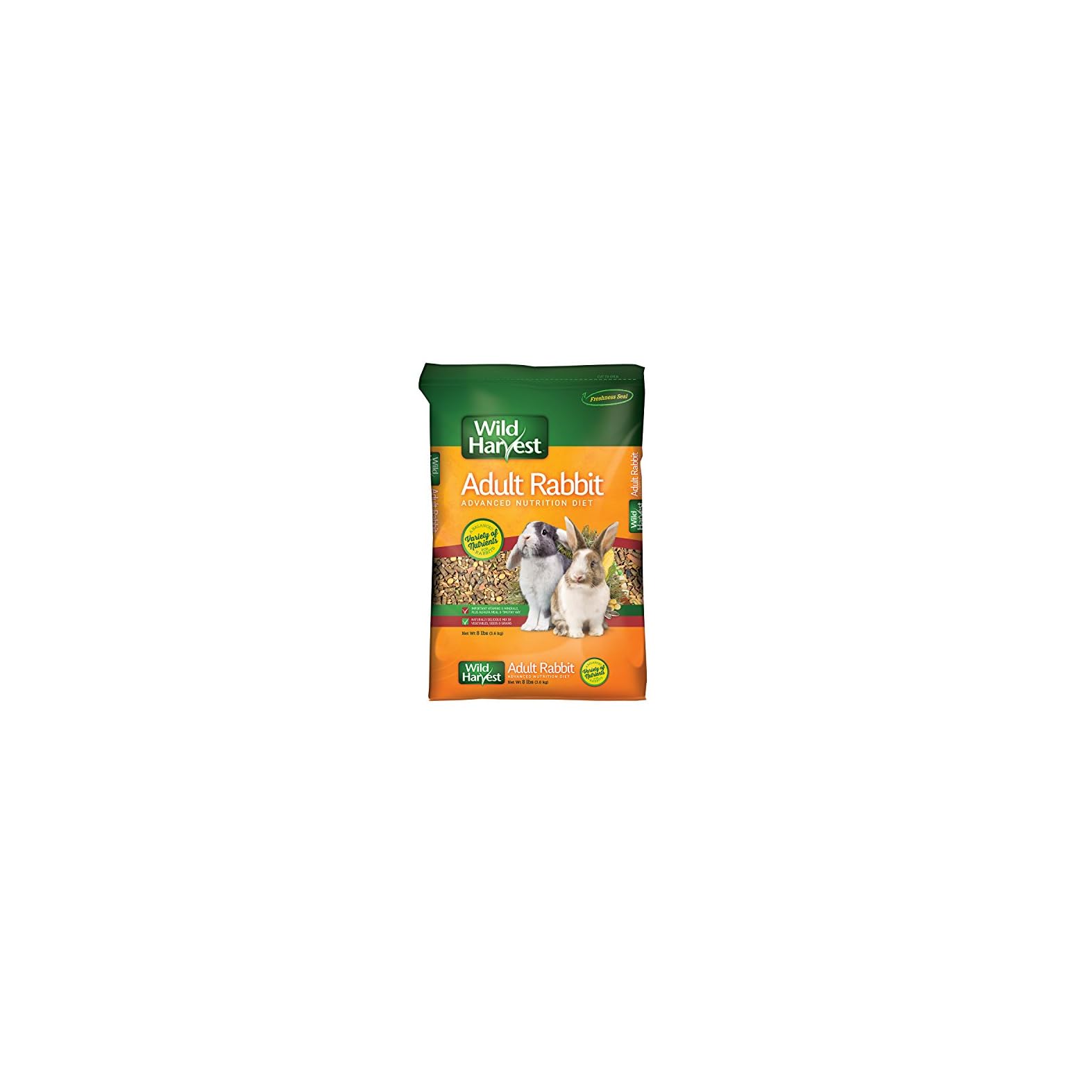 Wild Harvest Advanced Nutrition Diet For Adult Rabbits, 8 Lbs Hollandlops