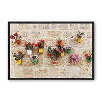 Framed Canvas Wall Art Rural Landscape Photography Canvas Prints Home Artwork Decoration for Living Room,Bedroom - 16x24 inches
