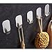 Adhesive Hooks Wall Hooks Hangers Stainless Steel Waterproof Towel Hooks Holder for Hanging Keys, Robe, Coat, Towel, Bags, Home, Kitchen, Bathroom-6 Pack