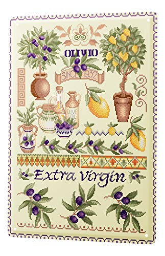Tin sign food restaurant decoration Italy olive Metal plate 8x12"