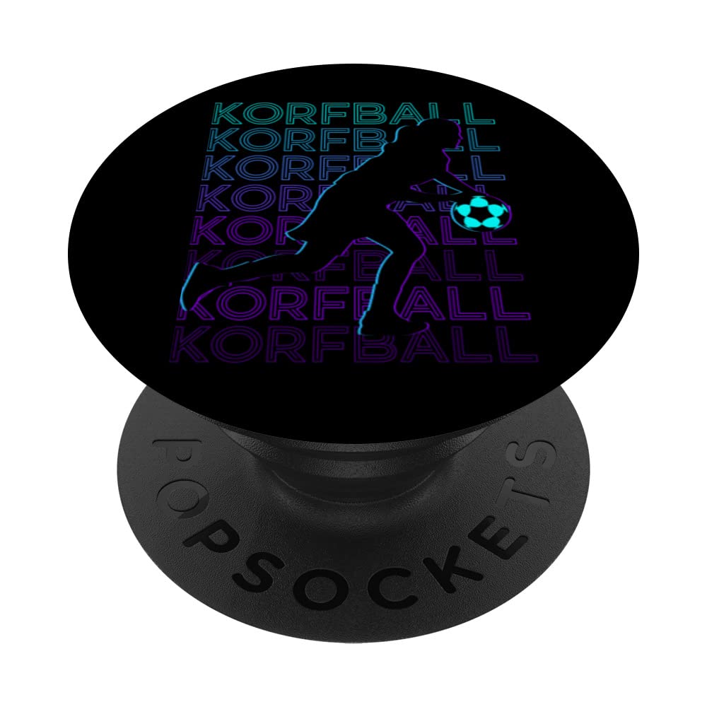 Korfball Player Retro PopSockets Swappable PopGrip