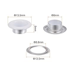 HARFINGTON 200 Set Color Round Grommets 8mm