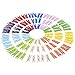 eBoot 100 Pieces 1 Inch Mini Colored Wooden Photo Paper Peg Pin Clothespin Craft Clips