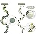 Outgeek 6.5' Long Artificial Eucalyptus and Peony Flower Vine Hanging Greenery Eucalyptus Garland Artificial Plants Ivy Home Wedding Decorations Indoor Outdoor