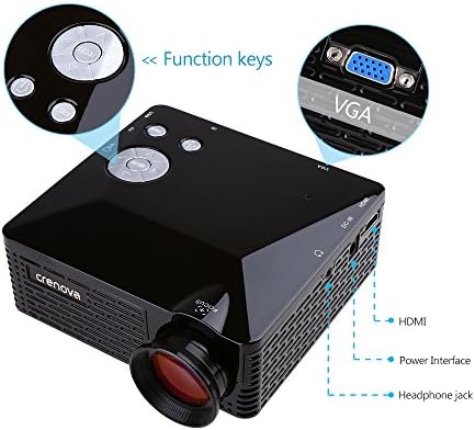 Proyector, Crenova BL-18 Mini proyector LED portátil 320x240 ...