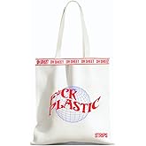 STRIPS Oh Sheet Reusable Canvas Tote Bag 16x16 – Heavy Duty 55lbs Capacity – Premium 6oz Cotton – Eco-Friendly, Stylish, Durable – Shopping, Work, DIY, Gift Bag (1 Pack)