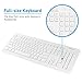 Macally Full Size USB Wired Computer Keyboard with 2-Port USB Hub - Perfect for your Mouse - & 15 Apple Shortcut Keys for for Mac and Windows PC (MKEYXU2),Apple White