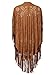 PERSUN Women Geo Cut Out Asymmetric Tasseled Summer Cover-up Kimono