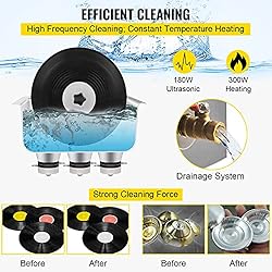 VEVOR Ultrasonic Vinyl Record Cleaner 6L 40kHz