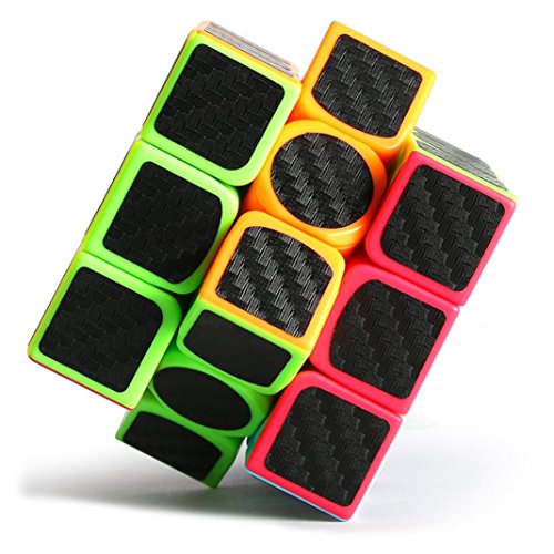 Dartphew Toys, Fashion 3x3x3 Speed Cube Carbon Fiber Sticker Unique Design Perfect Gift For Smooth Magic Cube Puzzles Improving Memory Practicing Hands-on dexterity Skills