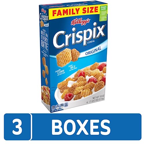 Kellogg's Crispix Cold Breakfast Cereal, 8 Vitamins and Minerals, Great