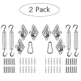 inSmile Shade Sail Hardware Kit for Triangle Sun Shade Sail Installation 304 Anti-Rust Stainless Steel 6 Inches 2 Bags Courtyard Driveway Patio Garden (6 Inch 2 Pack)