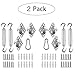 inSmile Shade Sail Hardware Kit for Triangle Sun Shade Sail Installation 304 Anti-Rust Stainless Steel 6 Inches 2 Bags Courtyard Driveway Patio Garden (6 Inch 2 Pack)