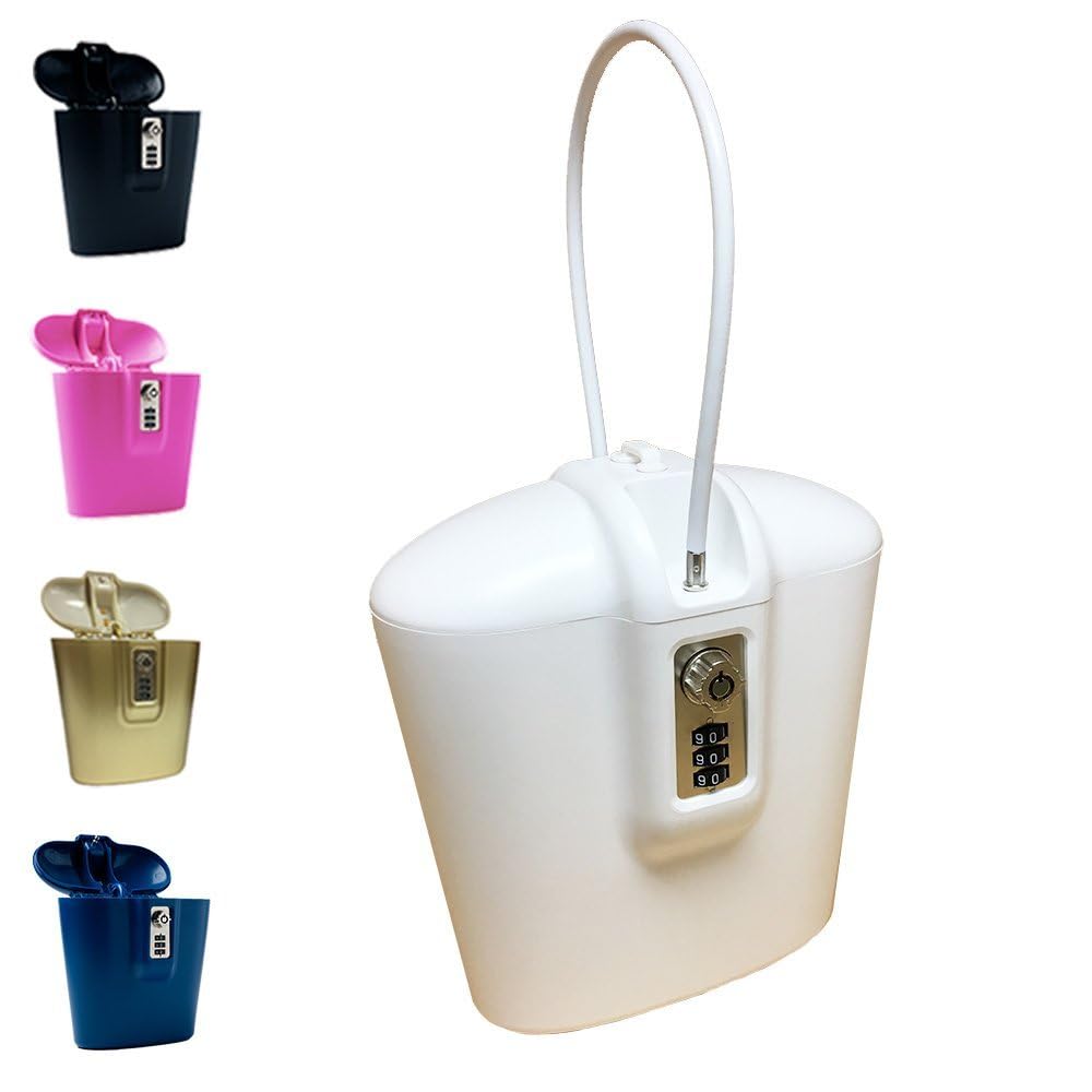 SAFEGO Portable Indoor/Outdoor Lock Box Safe with Key and Combination Access (White) — image 1