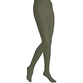 Butterfly EMEM Apparel Women's Ladies Plus Size Queen Opaque Footed Tights Fashion Hosiery Stockings Olive 5X